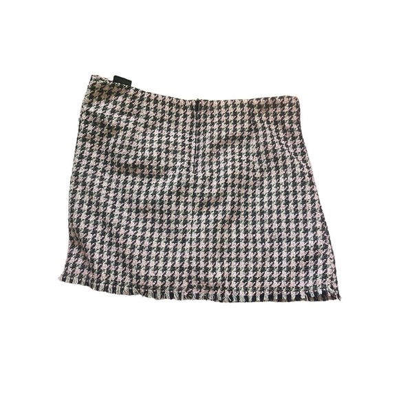 H&M tweed faux pocket straight mini skirt size 14 EUC - Picture 2 of 7